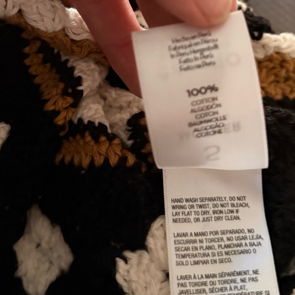 MOTHER The Frayed Edge Crochet Midi Dress with Fringe NWOT Size Small - Picture 6 of 7